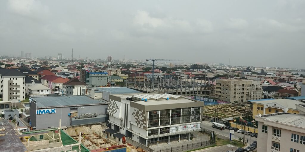 Aerial view of homes in Lekki Phase 1, the kind of estates a real estate CRM Lagos agencies use helps them sell